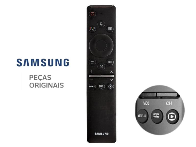 Imagem de Controle com comando de voz Remoto Samsung Smart Tv Uhd 4k Original COD. BN59-01330D Modelo: UN50TU8000GXZD com capinha 