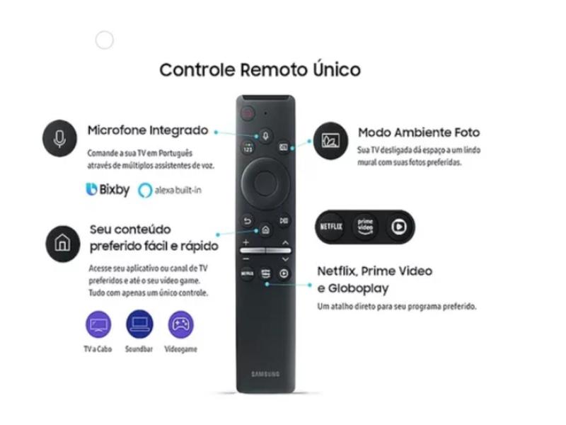 Imagem de Controle com comando de voz Remoto Samsung Smart Tv Uhd 4k Original código BN59-01329D QN55Q95TAGXZD