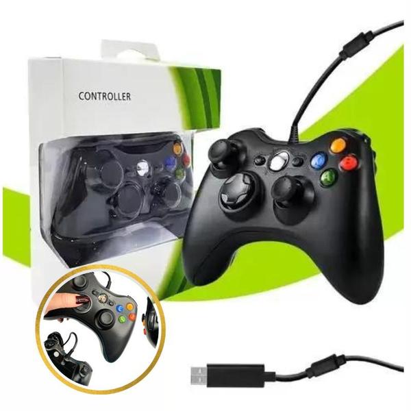 Imagem de Controle Com Fio compatível Xbox 360 Slim / Fat E Pc Joystick Top