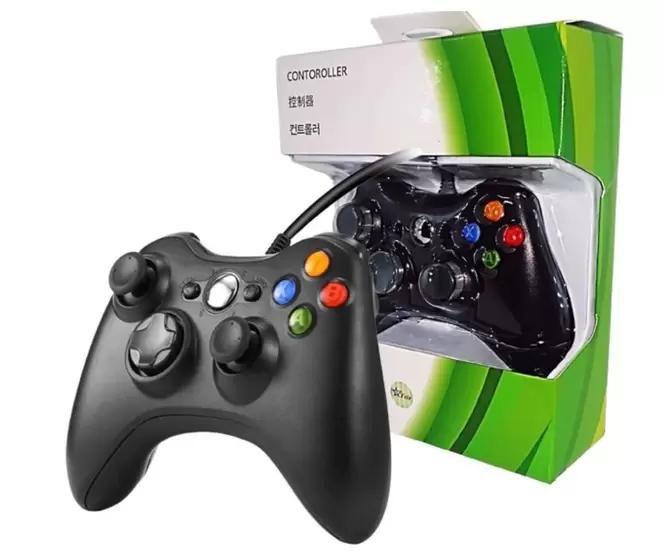 Imagem de Controle Com Fio compatível Xbox 360 Slim / Fat E Pc Joystick Top