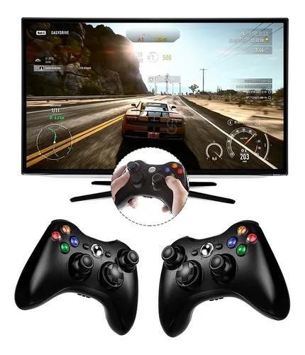 Imagem de Controle compativel com 360 Slim Preto Sem Fio Reforçado P Jogos