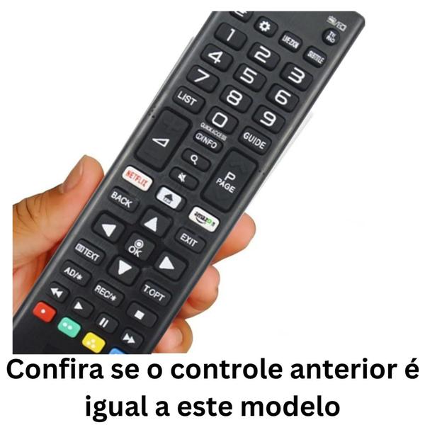 Imagem de Controle COMPATIVEL Smart TV LG Netflix Amazon LCD LED Akb75095315 - MARCA Mxt