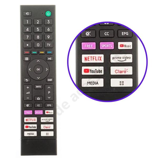 Imagem de  Controle Compatível Tv Semp TCL Ct95017 Tb001 CT95030