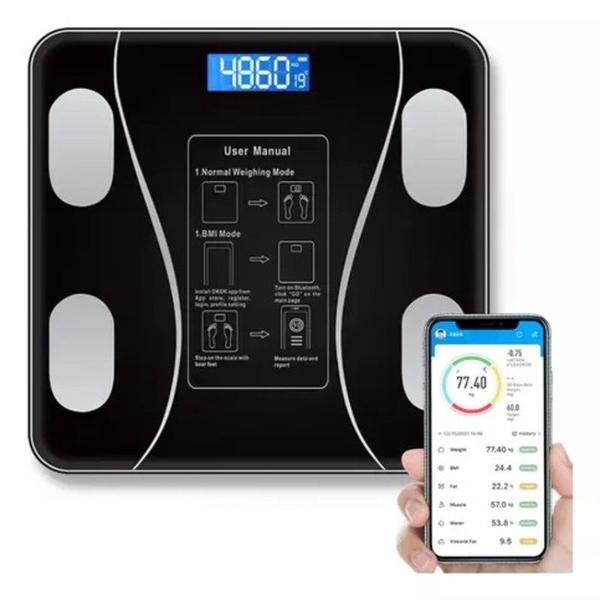 Imagem de Controle completo: IMC, peso e bioimpedância digital.