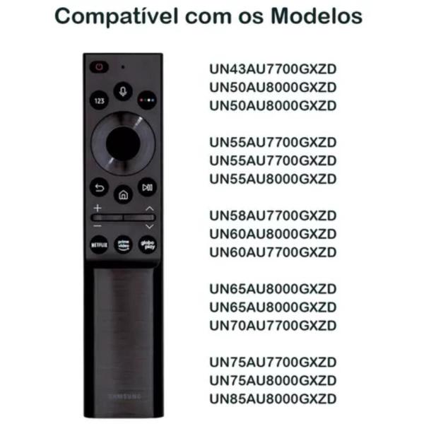 Imagem de Controle de TV Remoto Samsung Original Serie Au7700 E Au8000 modelo UN43AU7700GXZD com capinha