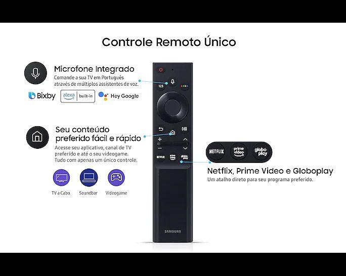 Imagem de Controle de TV Remoto Samsung Original Serie Au7700 E Au8000 modelo UN60AU8000GXZD código BN59-01363D