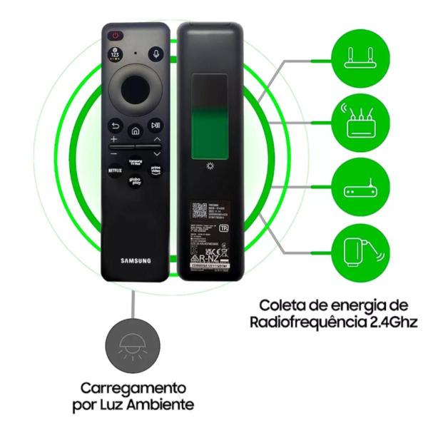 Imagem de Controle de TV Remoto Samsung Solar Bu8000 Original carregamento solar e USB-C modelo UN55BU8000GXZD BN59-01386E