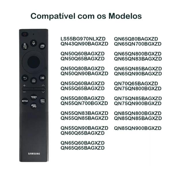 Imagem de Controle de TV Samsung Remoto Solar Bu8000 Original carregamento solar e USB-C modelo QN32LS03BBGXZD 