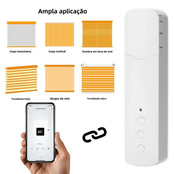 Imagem de Controle de Voz Wi-Fi para Motor de Cortina Elétrica - Sistema de Persianas Inteligente