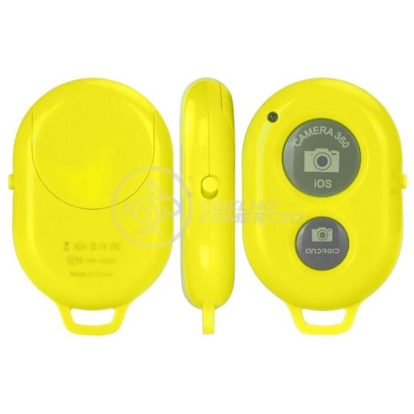 Imagem de Controle Disparador de Fotos Remoto Bluetooth Shutter Selfie Celular Android Ios - Amarelo