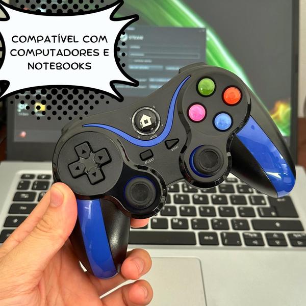 Imagem de Controle Gamepad Celular Pc Bluetooth