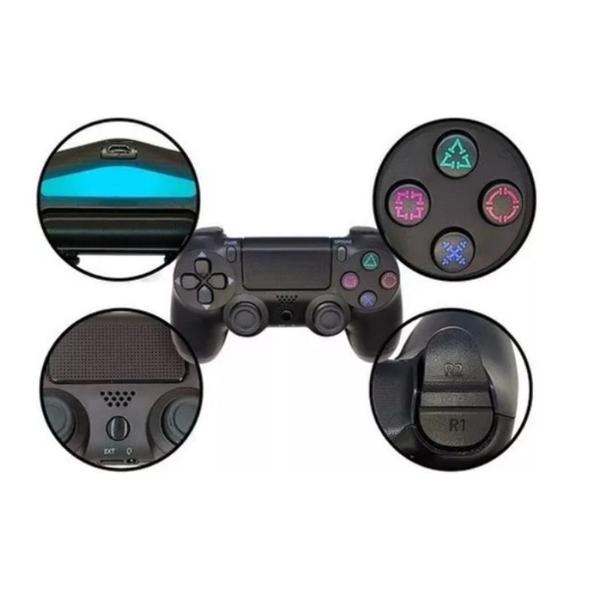 Imagem de Controle Joystick Manete Compatível Ps4 Game Pc Smart TV Sem Fio Wireless 