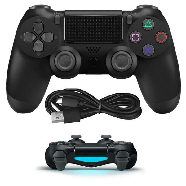 Imagem de Controle Joystick Manete Compatível Ps4 Game Pc Smart TV Sem Fio Wireless 