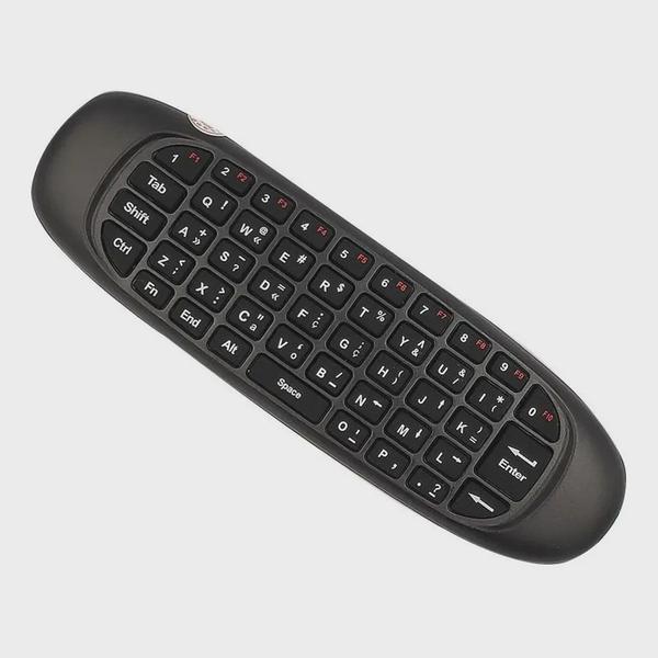 Imagem de Controle Mini Teclado Air Mouse Wireless Sem Fio C120 Preto