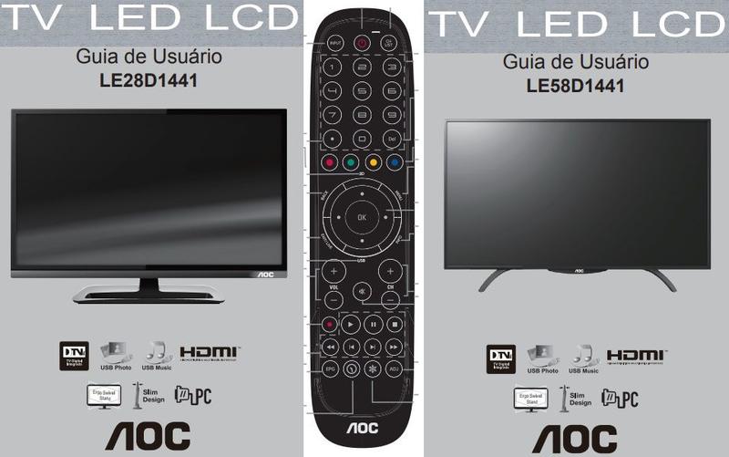 Imagem de Controle original aoc rc2414704 para tv série d5520 le32d5520 le42d5520 sem teclas smart yahoo