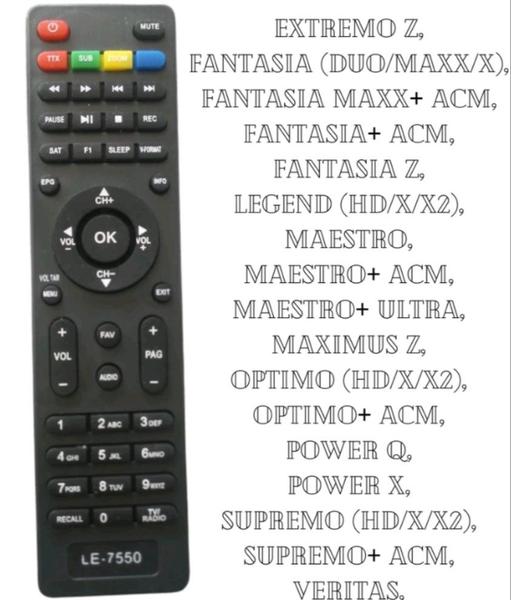 Imagem de Controle Original Cine Fantasia/Supremo/Optimo/Legend/Duo