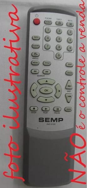 Imagem de Controle para dvd semp sd 6070 sd6070 repõe dvd 3090 dvd3090 dvd-3090 sd 7061slx sd7061 sd7061slx repõe dvd 3100 dvd3100