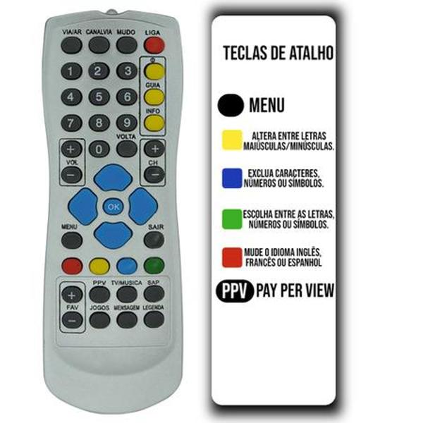 Imagem de Controle para receptor de tv n-7915