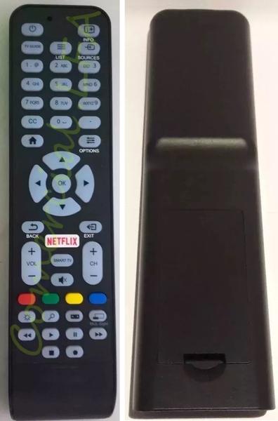 Imagem de Controle para smart tv aoc com tecla netflix le32s5760 le32s5760/20 le32s5970 le32s5970s le39s5970 le43s5760 le43s5760/20 le43s5970