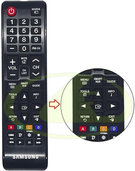 Imagem de Controle para tv samsung led 32j4000 un32j4000a un32j4000ag un32j4000agxzd 32j4300 un32j4300a un32j4300ag un32j4300agxzd