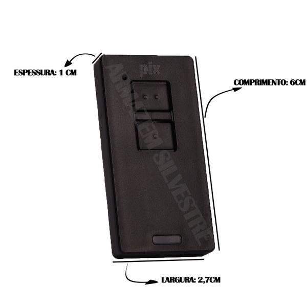 Imagem de Controle Portão Alarme 2 Canais TX PIX + Tx Car Prova De agua Farol Carro Moto 433,92mhz Code Learn