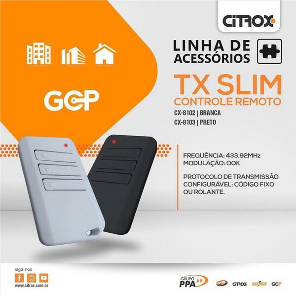 Imagem de Controle Remoto 433 Mhz 3 Botões Tx Slim Citrox  3361