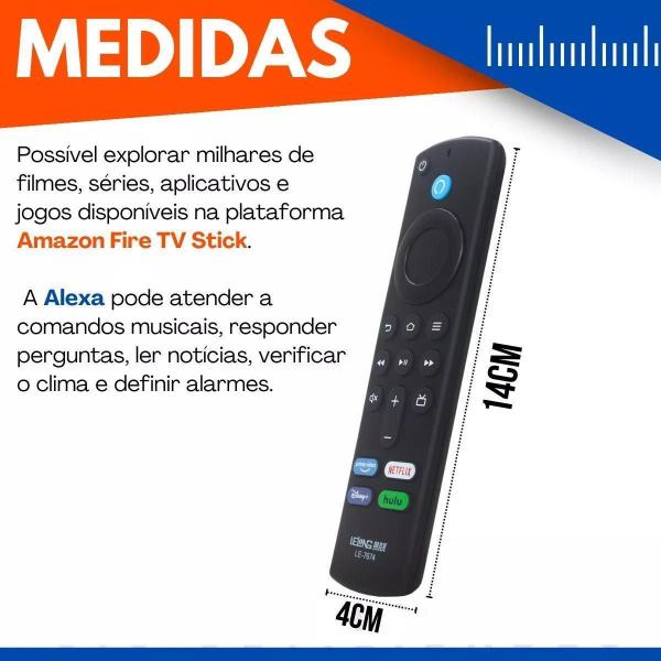 Imagem de Controle Remoto Amazon Fire Stick Lite 4K Comando De Voz