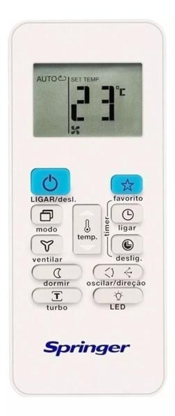 Imagem de Controle Remoto Ar Condicionado Carrier Springer (Original)