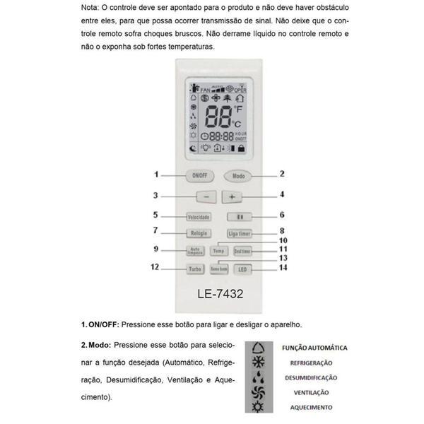 Imagem de Controle Remoto Ar Condicionado Split Gree YBIF2 - LELONG / SKY