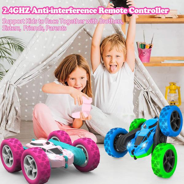 Imagem de Controle remoto Car Cosone Pink RC Stunt 4WD para meninas de 6 a 12 anos