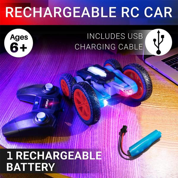 Imagem de Controle remoto Car Force1 Tornado Red LED Kids 4WD 360