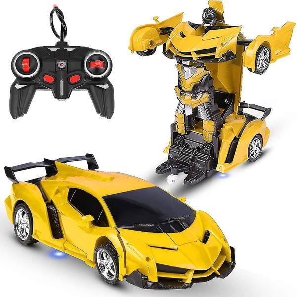 Imagem de Controle Remoto Carro Rc Transformer Robot Car 360 Rotação Sutiã