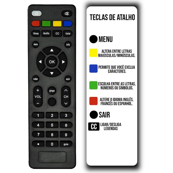 Imagem de Controle Remoto Compatível com Conversor Digital Positivo Stb-2341