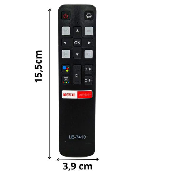 Imagem de Controle Remoto Compatível Com LE7410 Smart Tv Tcl Rápido