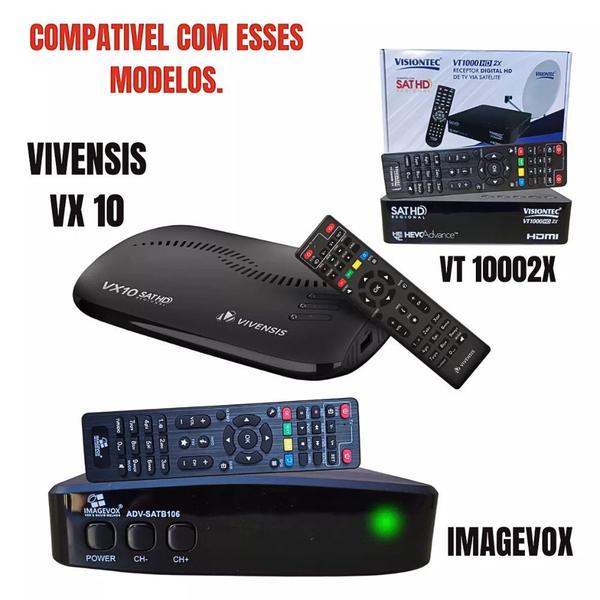 Imagem de Controle Remoto Compatível Com O Receptor Vivensis Vx10sathd