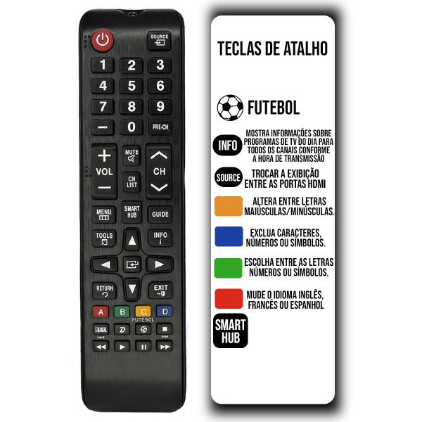 Imagem de Controle Remoto Compatível Com Smart Tv Samsung BN59-01254A