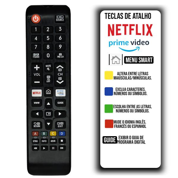 Imagem de Controle Remoto Compatível Com Televisão Samsung Smart 55 Polegadas