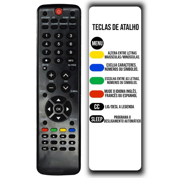 Imagem de Controle Remoto Compatível Com Tv H-buster Lcd