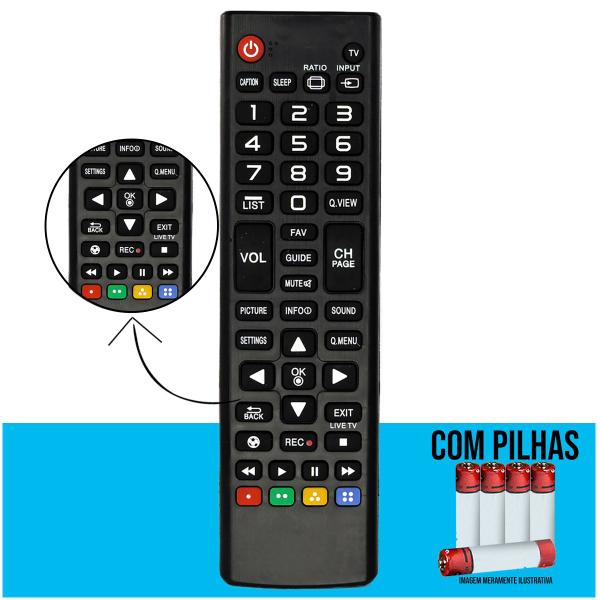 Imagem de Controle Remoto Compatível com Tv Lcd Led LB530B  LB560