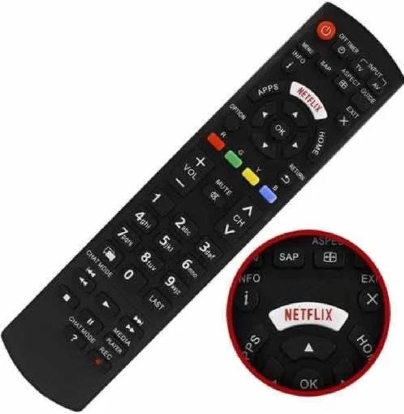 Controle Remoto Compatível Com Tv Panasonic Lcd Led Netflix 8058 - Jodi Imagem de Controle Remoto Compatível Com Tv Panasonic Lcd Led Netflix 8058
