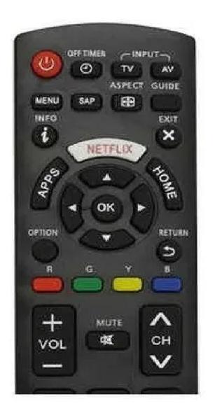 Imagem de Controle Remoto Compatível Com Tv Panasonic Lcd Led Netflix 8058