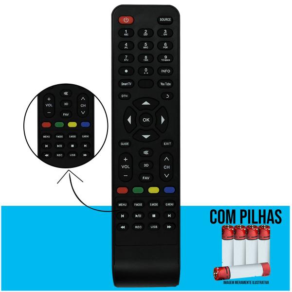 Imagem de  Controle Remoto Compatível com Tv Philco Smart Tv 3d