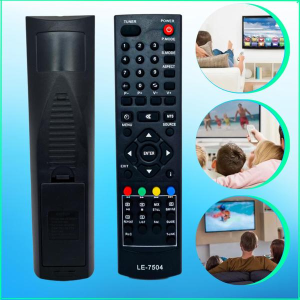 Imagem de Controle Remoto Compatível Com TV Smart LCD Potente LE7504