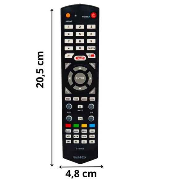 Imagem de Controle Remoto Compatível Com TV Smart LCD SK8024 Potente