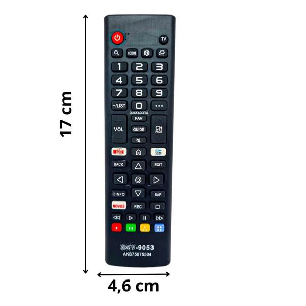 Imagem de Controle Remoto Compatível Com TV Smart SK9053 Rápido E Fácil