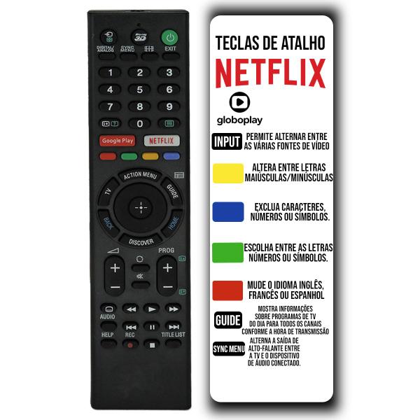 Imagem de Controle Remoto Compatível Com Tv Smart Sony KDL-40EX655