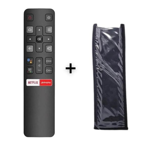 Imagem de Controle Remoto Compatível Com Tv Tcl 4K + Capa De Proteção