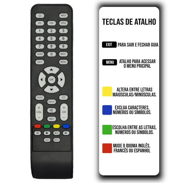 Imagem de Controle Remoto Compatível comTelevisão Aoc Led LE32D1452 + Conjunto de Pilhas