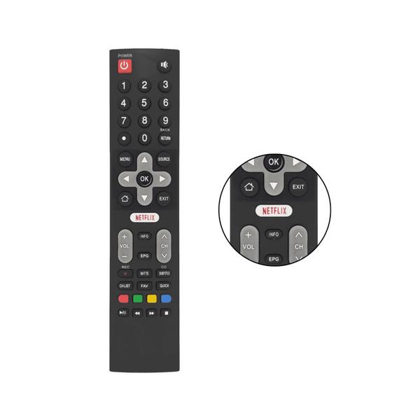 Imagem de Controle Remoto Compatível TV Philco Smart TV LED com Pilhas