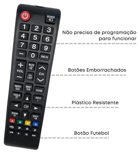 Imagem de Controle Remoto Compatível TV Samsung Vários Modelos - 7036